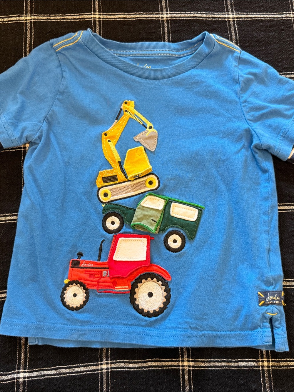 Joules Blue Kids' Vehicle Applique Tee